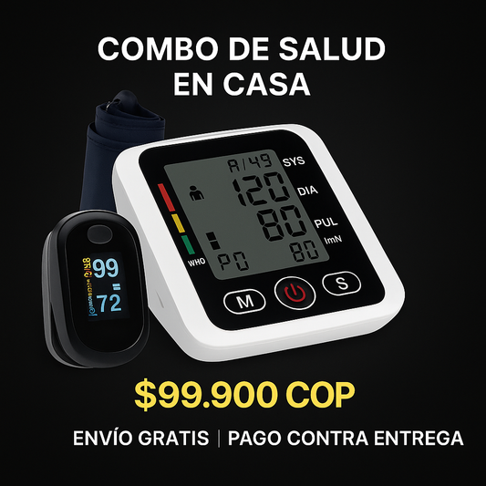Kit de Vigilancia Integral de la Salud: Tensiómetro + Oxímetro Digital