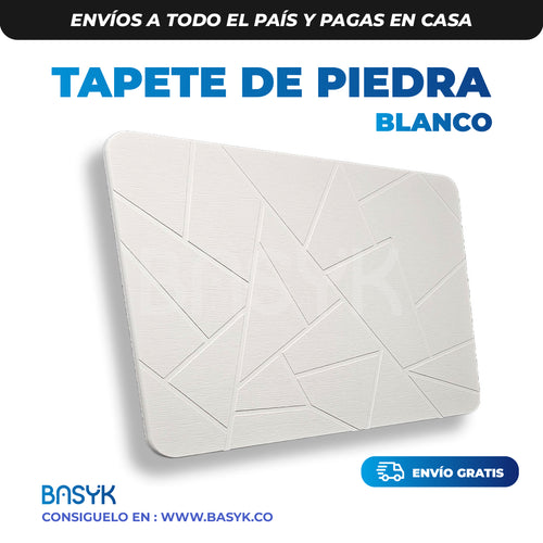 Tapete De Piedra® Gris StoneComfort Bath Mat 45x35CM Ultra Absorbente